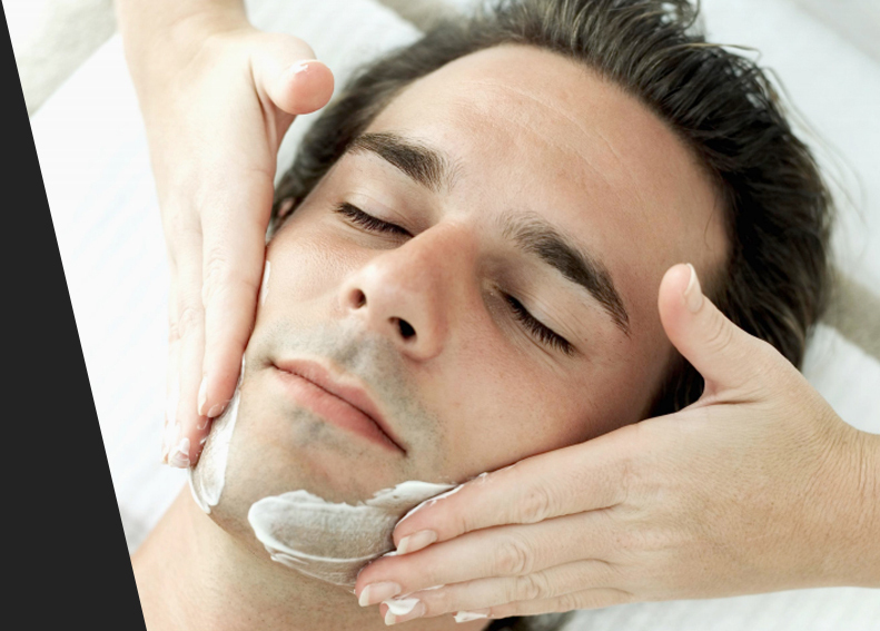 Guest receiving a head massage